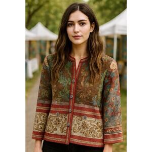 Sag Harbor Size 10? Tag Removed Tapestry Multi Color Boho Hippie Festival